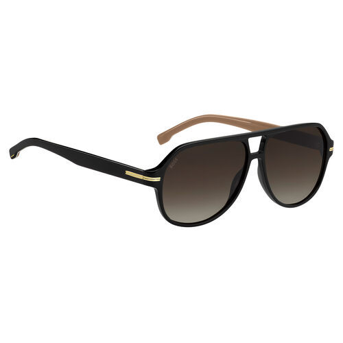 Boss BOSS 1507/S Black Rectangular Sunglasses