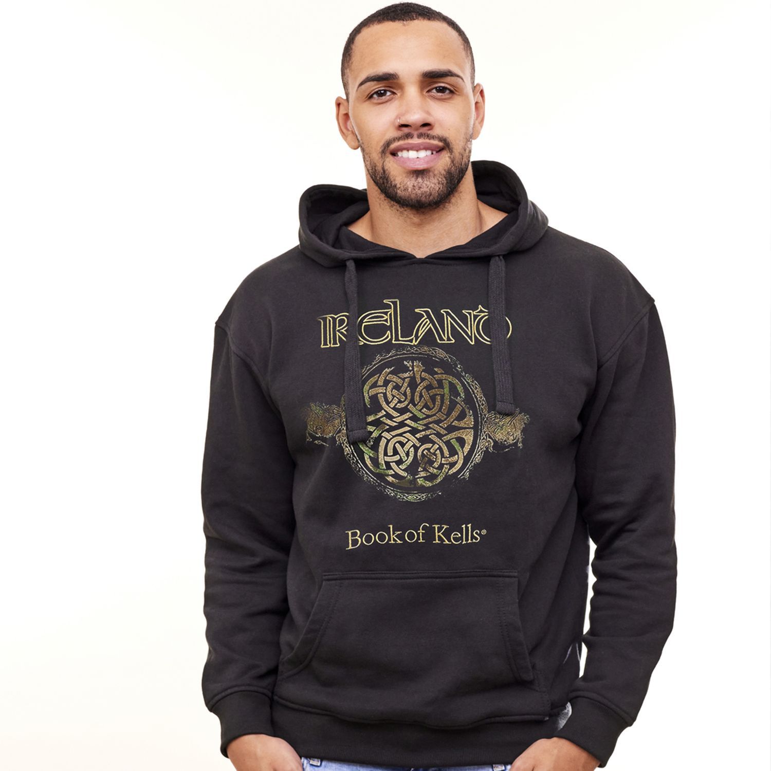 The Book of Kells Black Celtic Hoodie XS Airport Duty Free Shopping
