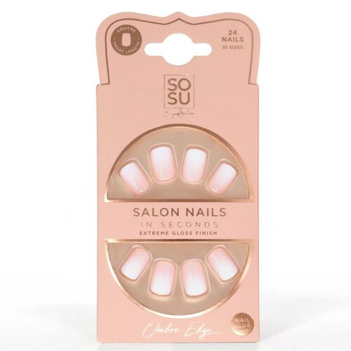 SOSU Cosmetics Ombre Edge Short Square Nails