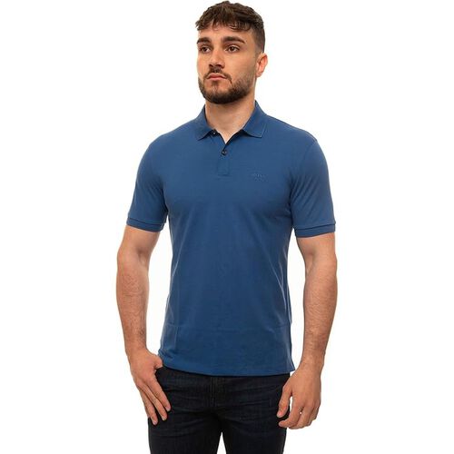 Boss Pallas Regular-fit polo shirt in cotton Blue
