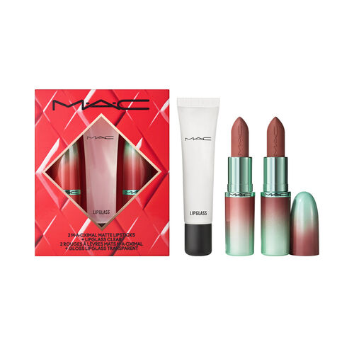 MAC MACximal Matte Lipstick Duo + Lipglass Clear