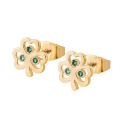 Trinity Cubic Zirconia Shamrock Earrings