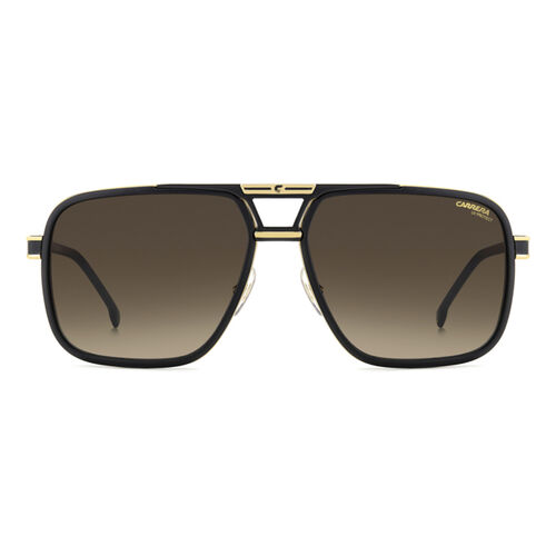 Carrera CARRERA 1071/S Black Gold Rectangular Sunglasses