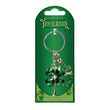 Souvenir Green Crystal Silver Clover Keyring