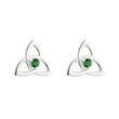 Irish Memories IRM Green Crystal Trinity Stud Earrings