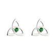 Irish Memories Green Crystal Trinity Stud Earrings