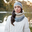 Patrick Francis Patrick Francis Grey Cream Knit Headband One Size