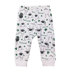 Traditional Craft Kids White Overall Print Sheep Baby Leggings 0-6 Months