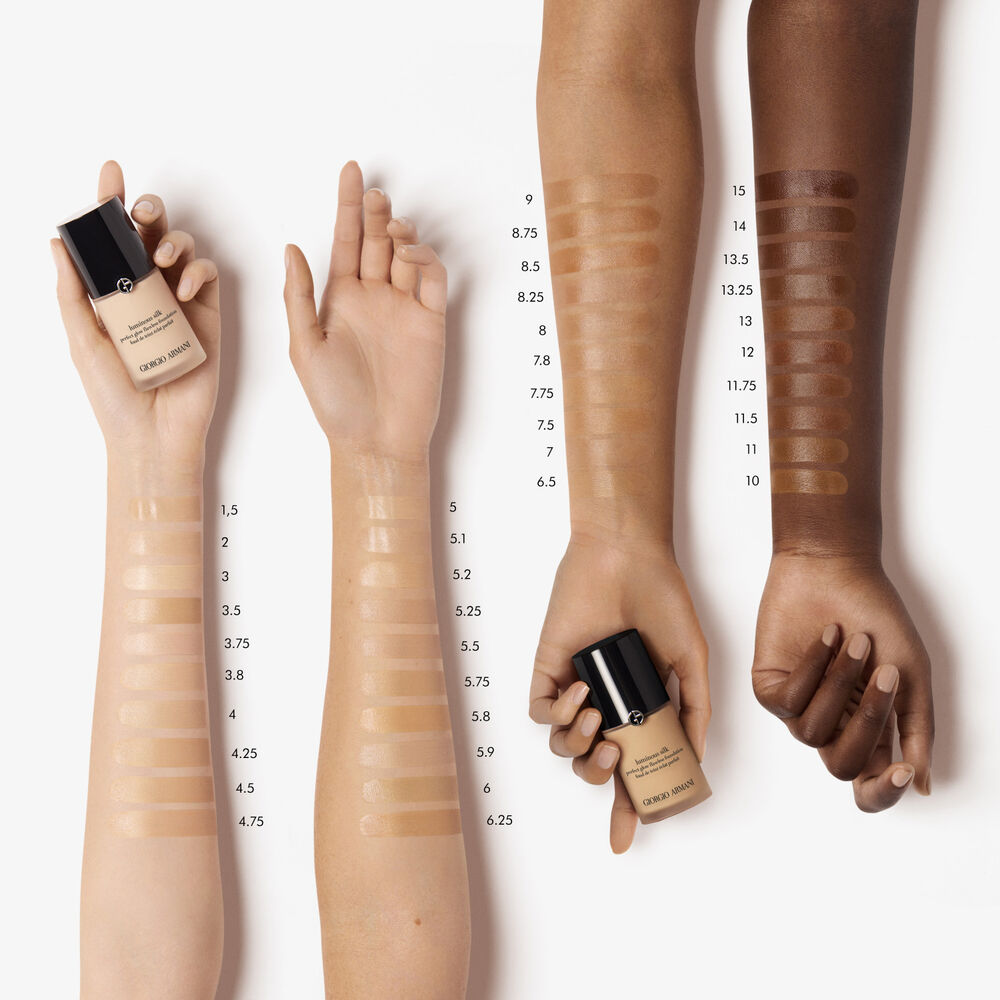 Silk Foundation Swatches Armani Foundation Finder Armani Luminous