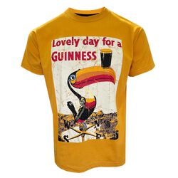 Guinness Guinness Lovely Day For a Toucan Print T-shirt in Golden Yellow XS