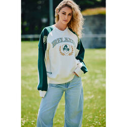 Lansdowne Adults Ireland Heritage Shamrock Sweatshirt – White & Green XS
