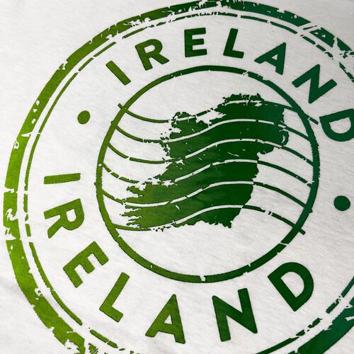 Irish Memories White Ireland Stamp T-Shirt L