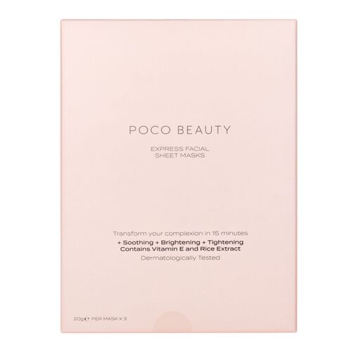 POCO Beauty Express Facial Sheet Masks 3 Pack