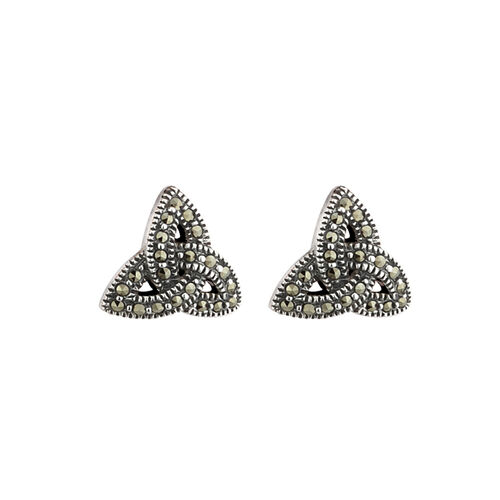 Irish Memories Boxed Trinity Knot Marcasite Earrings
