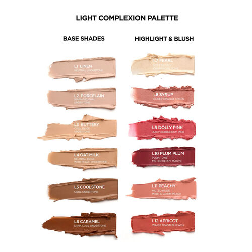 SOSU Cosmetics Complete Canvas Complexion Palette Light