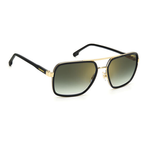 Carrera CARRERA 256/S Gold Black Rectangular Sunglasses