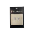 Guinness Rhodium Harp Stud Earrings