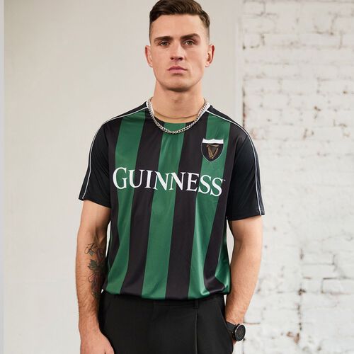 Guinness Striped Jersey Style T-Shirt S