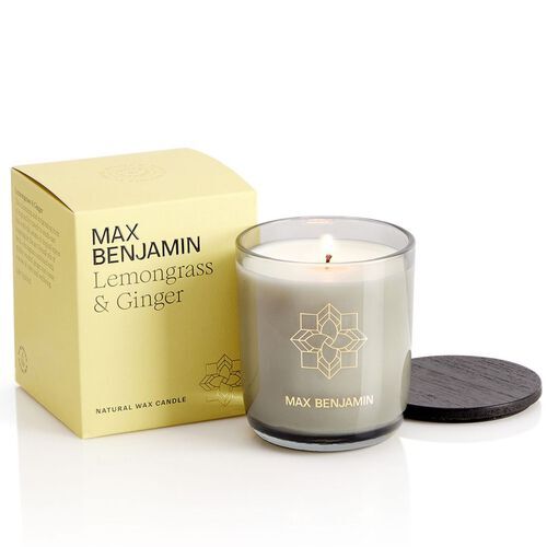 Max Benjamin Lemongrass And Ginger Luxury Candle & Lid 210g