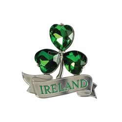 Souvenir Silver Shamrock Magnet
