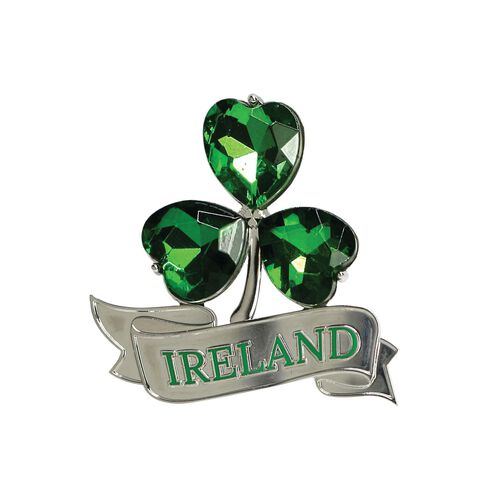 Souvenir Silver Shamrock Magnet