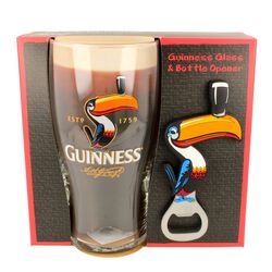 Guinness Glass & Gilroy Bottle Opener Set