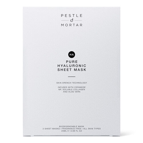 Pestle and Mortar Pure Hyaluronic Sheet Mask 3 Pack 3 Pack