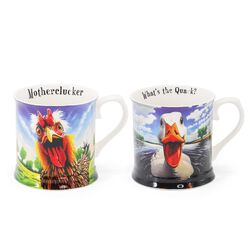Eoin O'Connor Duck & Hen 2 Piece Tankard Set