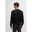 Boss Slim-fit sweater in virgin wool with crew neckline Black