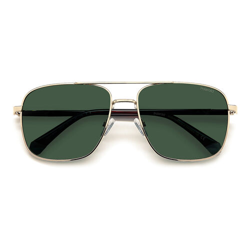 Polaroid PLD 4128/S/X Gold Rectangular Sunglasses