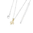 Trinity Gold Ribbon Shamrock Pendant