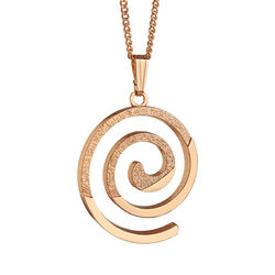 Newbridge Rose Goldplate Spiral Pendant