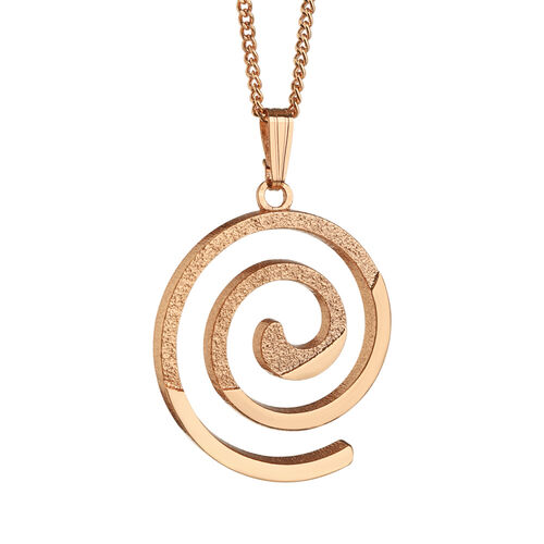 Newbridge Rose Goldplate Spiral Pendant