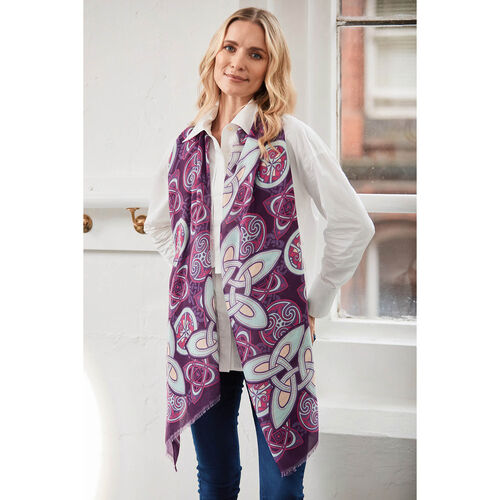 Patrick Francis Purple & Blue Celtic Knot Scarf
