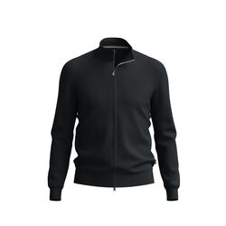 Boss Cotton sweater with embroidered logo Black