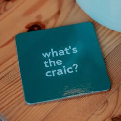 Irish Memories What's The Craic Green Coaster