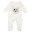 Patrick Francis Patrick Francis Cream Sheep Velour Organic Cotton Baby Vest  0-6 Months