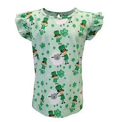 Traditional Craft Kids Kids Green Leprechaun Frill T-Shirt 6-12 Months