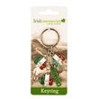 Irish Memories Tricolor Shamrock Charm Keyring