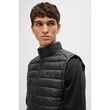 Boss Water-repellent slim-fit gilet with logo patch Black