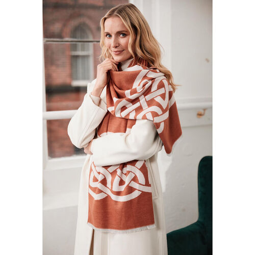 Book of Kells Book of Kells Rust Celtic Scarf