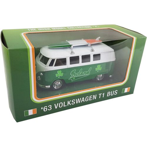 Souvenir Volkswagen Camper Van with Tricolour Surfboard Toy