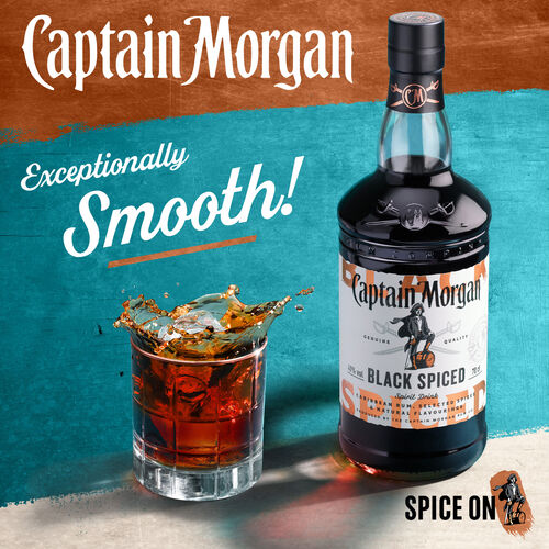 Captain Morgan Black Spiced Rum 1L