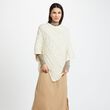 Aran Woollen Mills Triangular Poncho White