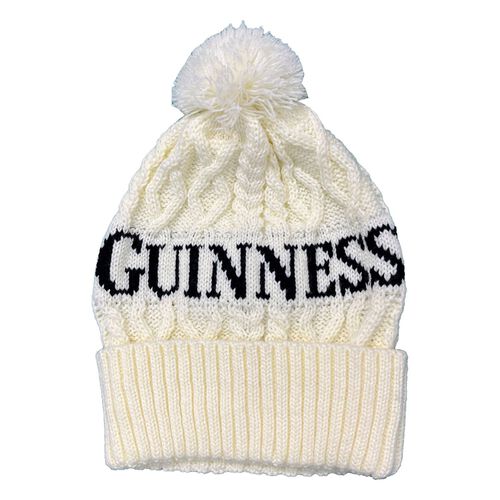 Guinness Aran Knit Nobble Hat Cream