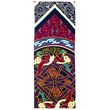 Book of Kells Large Burgandy & Navy Celtic Scarf