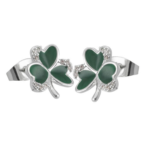 Trinity Surround Shamrock Earring