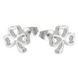 Trinity Silver Ribbon Shamrock Earring