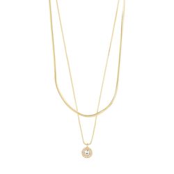 Pilgrim Fiorentina Recycled Necklaces 2-In-1 Set Gold
