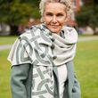 Book of Kells Celtic Thyme & Grey Reversible Scarf